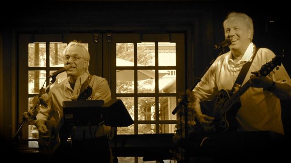 Dick Smith and Cabot Wade playing at the Sweet Tea and Barley in Colonial Williamsburg. (Courtesy Smith and Wade Band)