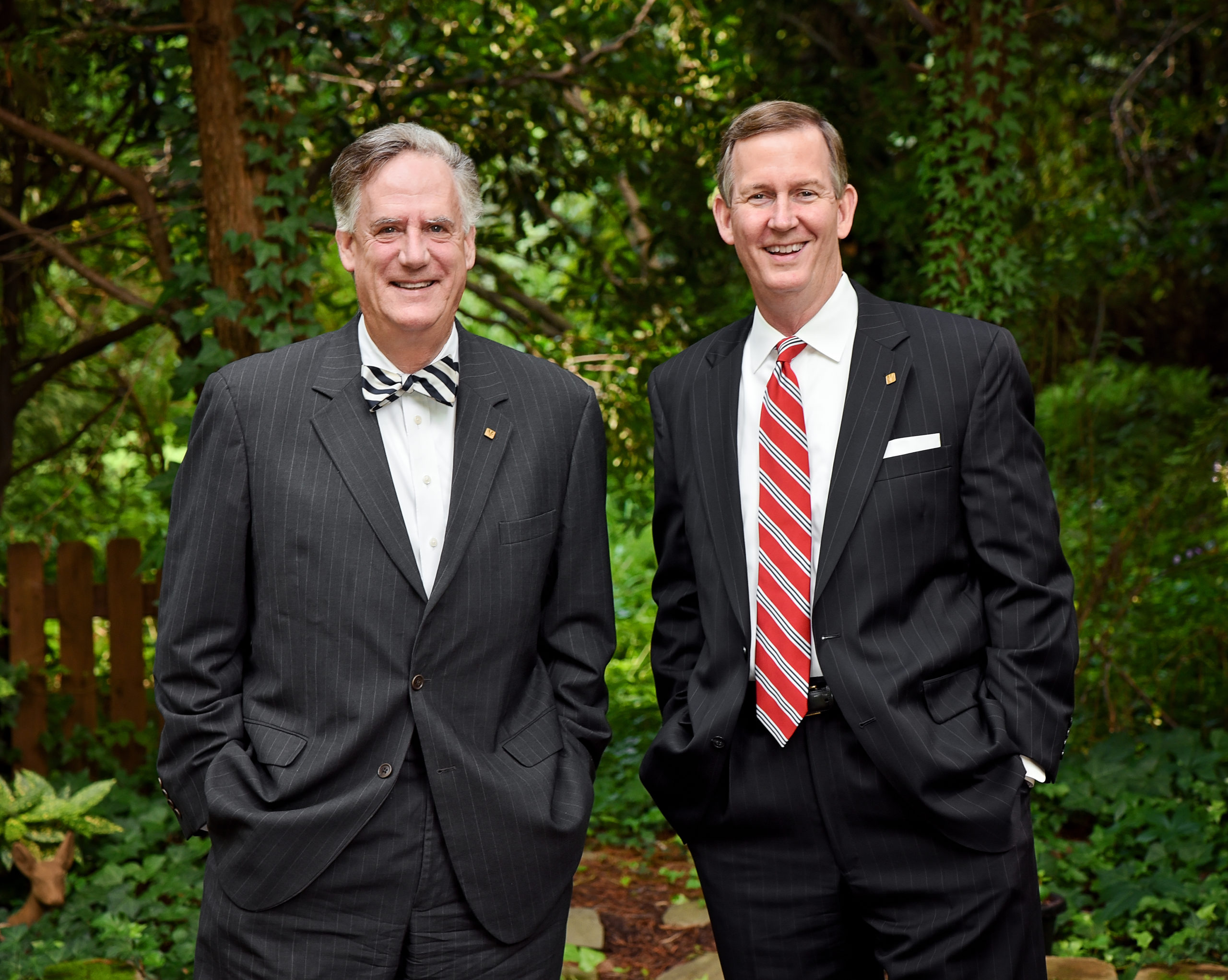 Bill Carr (right) stands with Senior Vice President of Village Bank Michael D. Maddocks. (Courtesy Village Bank)