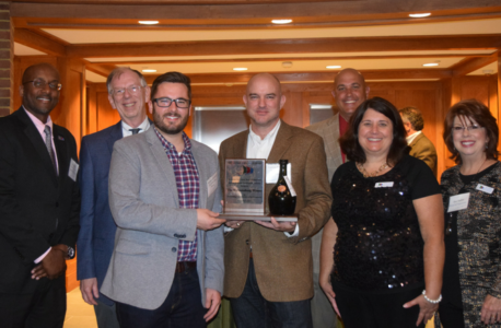 Williamsburg Winery representatives received the John Smith Award from county Economic Developers and the Board of Supervisors. (Courtesy James City County)