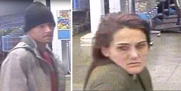 Police are looking for a man and woman who took a television from the Tabb Walmart in York County. (Courtesy YPSO)