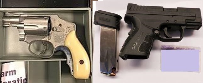 Two men were cited for weapons offenses at Richmond International Airport on Monday. (Courtesy TSA)