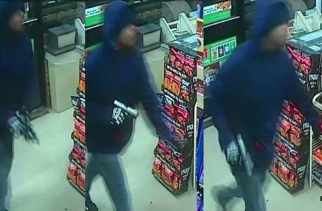 Police are looking for a man who robbed a 7-Eleven nov. 28. He is described as a black male wearing a blue hooded sweatshirt, blue jeans, tennis shoes and black gloves with skeleton on them. (Courtesy photo/James City County)