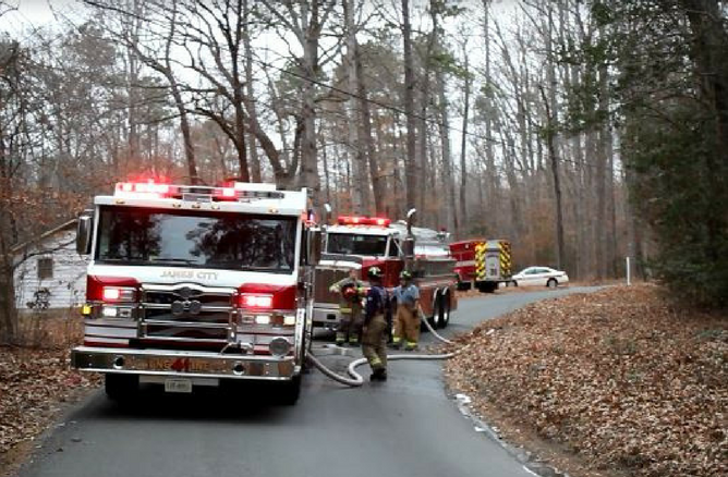 A James City County house sustained extensive damage after it caught fire in 2017. (WYDaily/Courtesy of James City County)