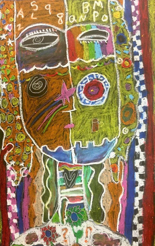 Mims teacher is Michelle Chrismon. Mims used oil pastels in the portrait.