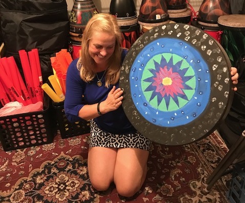 Williamsburg resident Sandy Layman uses her passion for percussion to teach people how to play in drum circles. (Courtesy photo/ Sandy Layman)