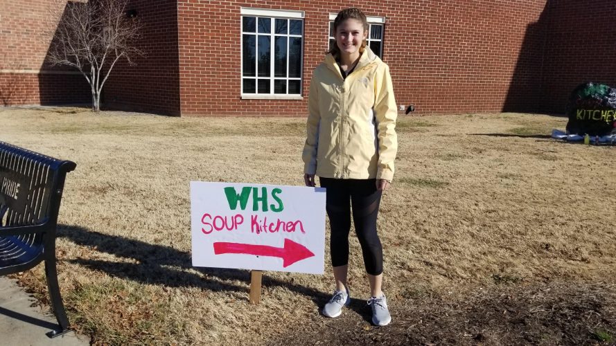 Alyssa Bangit, a senior at WHS, spearheaded the first holiday soup kitchen at the school. (Chandler McKnight)