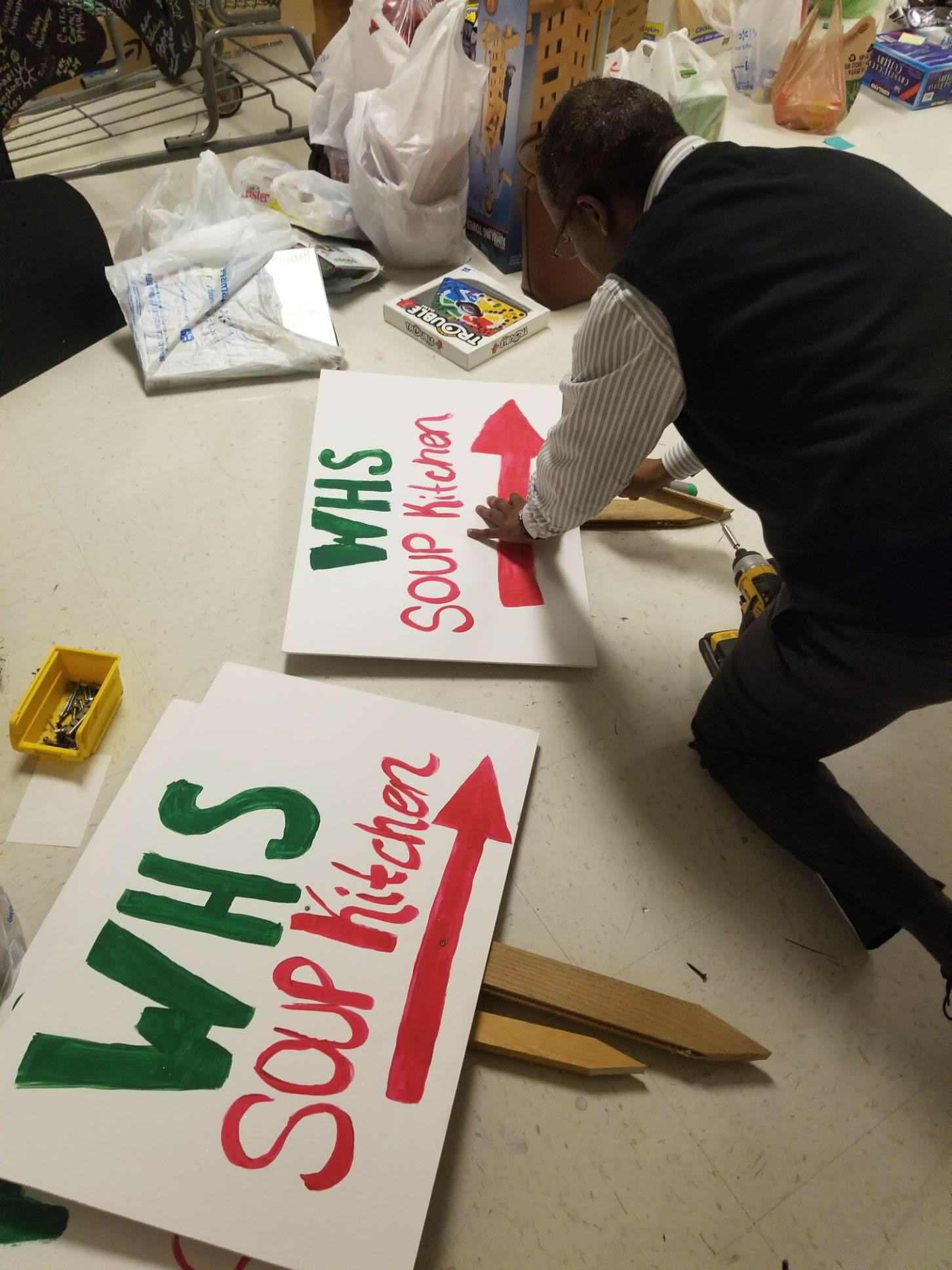 Dr. Mark Hudson, Warhill's principal, worked with the SCA to organize the schools first holiday soup kitchen. (Chandler McKnight)