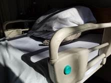 Bed rails on a bed.(Courtesy Sentara)