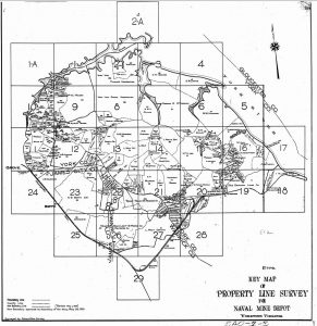 A 1920's Navy map shows properties that were owned by others in the Charles Corner community before it became Navy property. (Courtesy image/ Vicki Simons)