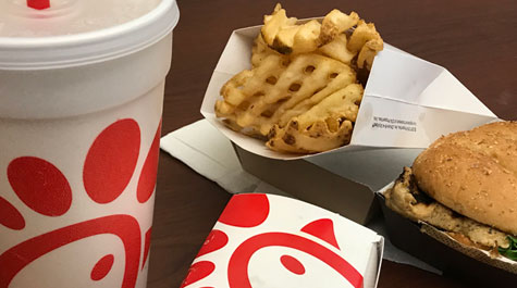 Chick-fil-A on Mooretown Road in Williamsburg will close for renovations through mid-October. (WYDaily/Courtesy of W&M News)