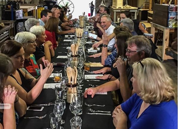 Community members gather at an E.A.T. Foundation event in Roanoke, VA to share a meal and raise awareness for healthy eating. (Courtesy E.A.T. Foundation)