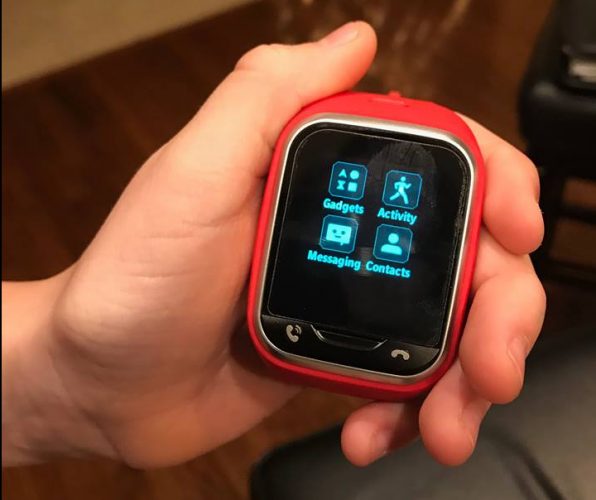 The GizmoGadget smartwatch allows for both D'Costa and her daughters to text message and call in a 'safe' way. (Courtesy Marcela D'Costa)