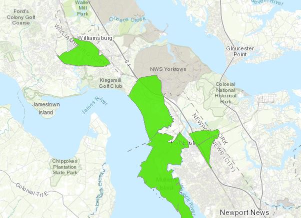 According to the USDA, residents living in the regions in green may lack access to healthy food options, based on 2015 data. (Courtesy USDA.)