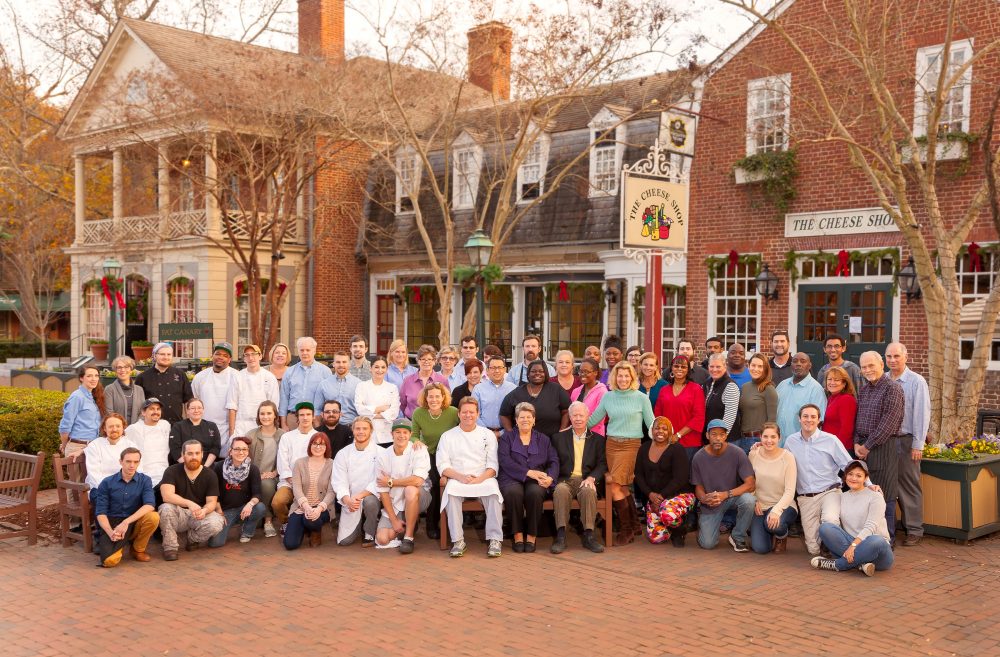 A team photo of the Fat Canary and The Cheese Shop, which are both owned by the Power family. Fat Canary was awarded by AAA this month. (Courtesy Mary Ellen Power Rogers.)