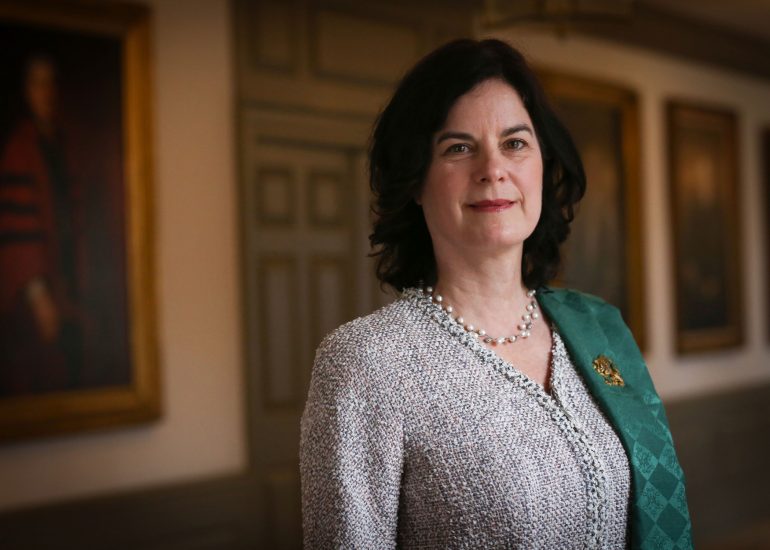 W&M President Katherine Rowe. (WYDaily file/Stephen Salpukas, W&M News)