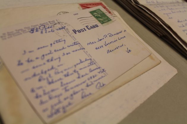 While John and Sarafan Rembert&rsquo;s love letters were written decades ago, their love story is preserved in William & Mary&rsquo;s Special Collections section, deep in the climate-controlled basement of the Earl Gregg Swem Library. (Sarah Fearing/WYDaily)