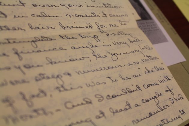 While John and Sarafan Rembert&rsquo;s love letters were written decades ago, their love story is preserved in William & Mary&rsquo;s Special Collections section, deep in the climate-controlled basement of the Earl Gregg Swem Library. (Sarah Fearing/WYDaily)