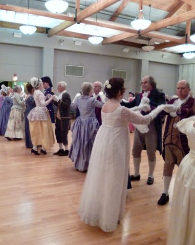 Each year the Williamsburg Heritage Dancers hold the George Washington Ball where dancers wear 17th-century costumes and dance to English country tunes from the 17th century. (Photo courtesy of Jenna Simpson)