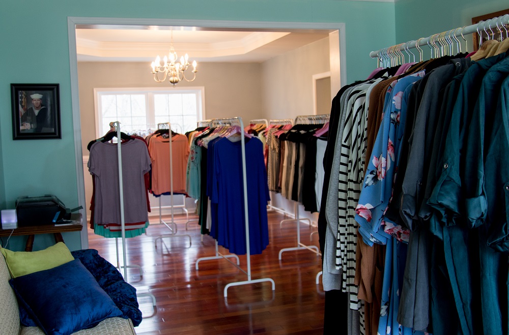Bella Birtch Boutique's inventory on display. (Courtesy Rebecca Birtcher)
