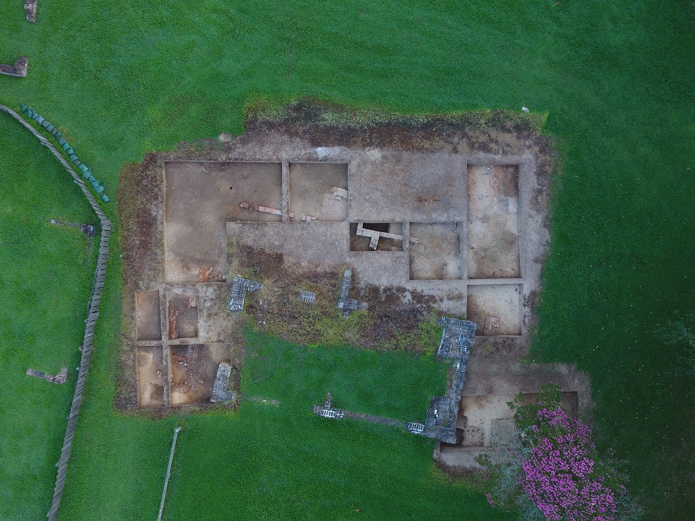A drone shot of the Angela site. (Courtesy Preservation Virginia)