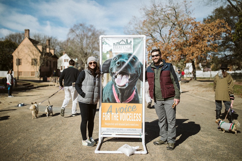 Before getting married, Matthew and Mara Dudley walked up and down Duke of Gloucester Street in the DoG Street Strut. (Courtesy Daniel Gorman)