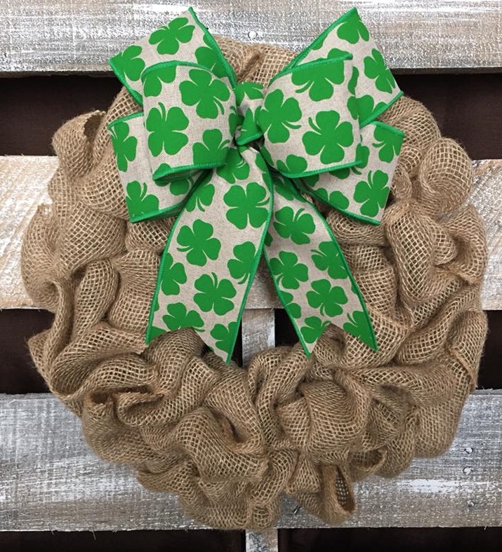 A St. Patrick's Day wreath made by Laura Lane. (Courtesy Only Prettier)