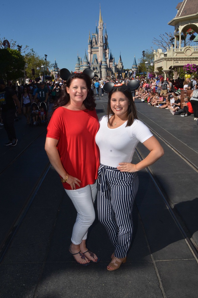 Rebecca Birtcher (left) and daughter Clarice Mayo in Disney. (Courtesy Disney)