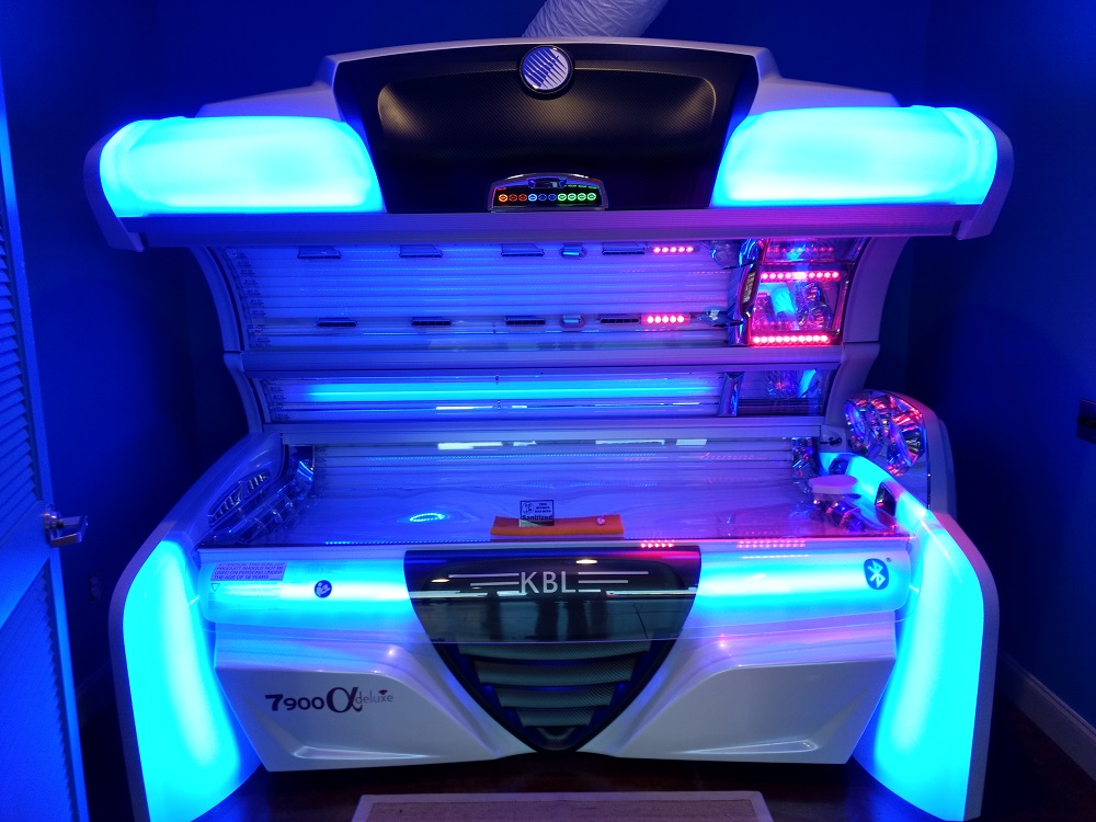 This tanning bed has three tan settings- basic, Mediterranean and Caribbean. (Andrew Harris/WYDaily)