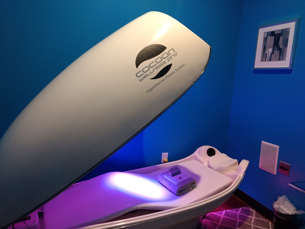 The Cocoon gives users positive ions, infrared hear and a massage, which combine to burn calories. (Andrew Harris/WYDaily)