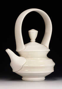 Teapot, porcelain, 2018 (Courtesy photo/Mike Jabbur)