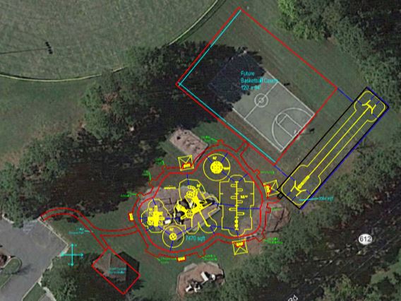 A diagram of the new Kiwanis Park playground. (Courtesy City of Williamsburg)