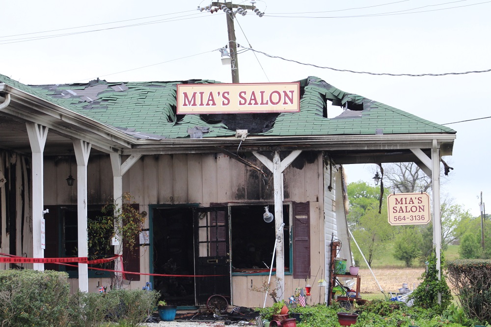 Mia's Salon was destroyed by a fire April 21. (Andrew Harris/WYDaily)