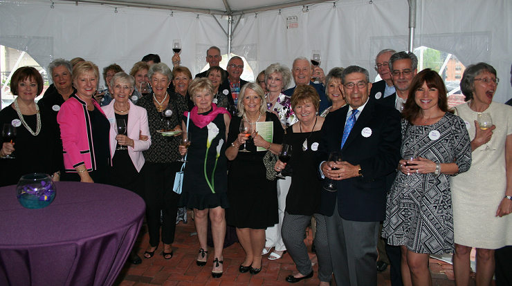 Avalon's wine tasting hosts approximately 200 Williamsburg residents at Le Yaca French Restaurant to taste selections chosen by Clement Brown, a sales representative at the Roanoke Valley Wine Company. At the tasting, guests can order any of the wines presented and a portion of the proceeds from those orders will go to Avalon. (Photo courtesy of Priscilla Caldwell)