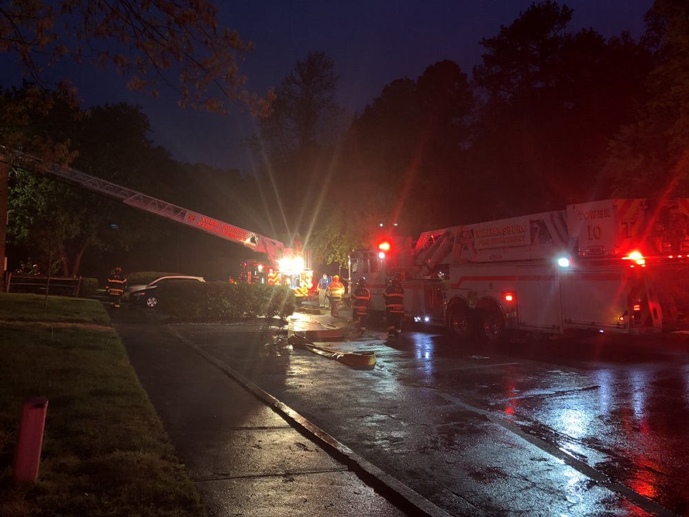 Firefighters responded to a structure fire on Merrimac Trail Friday morning. (Courtesy photo/Larry W. Snyder, Jr.)