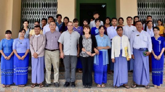 Members of the collaborative research team at Mawlamyine University in Myanmar during a September visit by VIMS researchers.