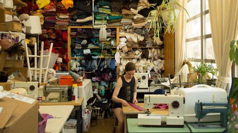 In addition to the costumes that reside in storage, the work area of the costume shop at Phi Beta Kappa Memorial Hall contains copious amounts of everything necessary for dressing a show. All of it will be relocated to the Dillard Complex this summer as PBK closes for renovations. (WYDaily/Courtesy of Stephen Salpukas)