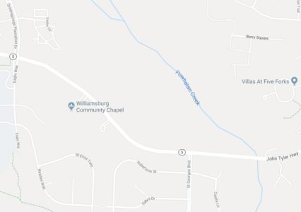 The crash happened on John Tyler Highway around 11 a.m. Thursday. (WYDaily/Courtesy Google Maps)