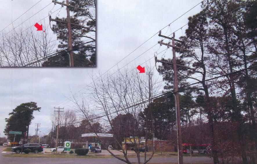 The applicant conducted a balloon test to visualize the tower's impact. A digital rendering shows what the tower will look like once constructed. (WYDaily/ Courtesy York County and BC Architects Engineers)