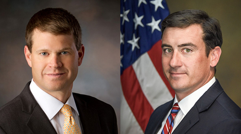 Thomas T. Cullen J.D. '04 (left) is the U.S. attorney for the Western District of Virginia, and Zachary Terwilliger J.D. '07 is the interim U.S. attorney for the Eastern District of Virginia. (WYDaily/Courtesy of W&M News)