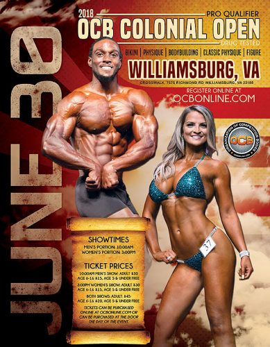 The OCB Colonial Open is a natural bodybuilding competition in Williamsburg. (WYDaily/Courtesy of Marjorie Thrash)