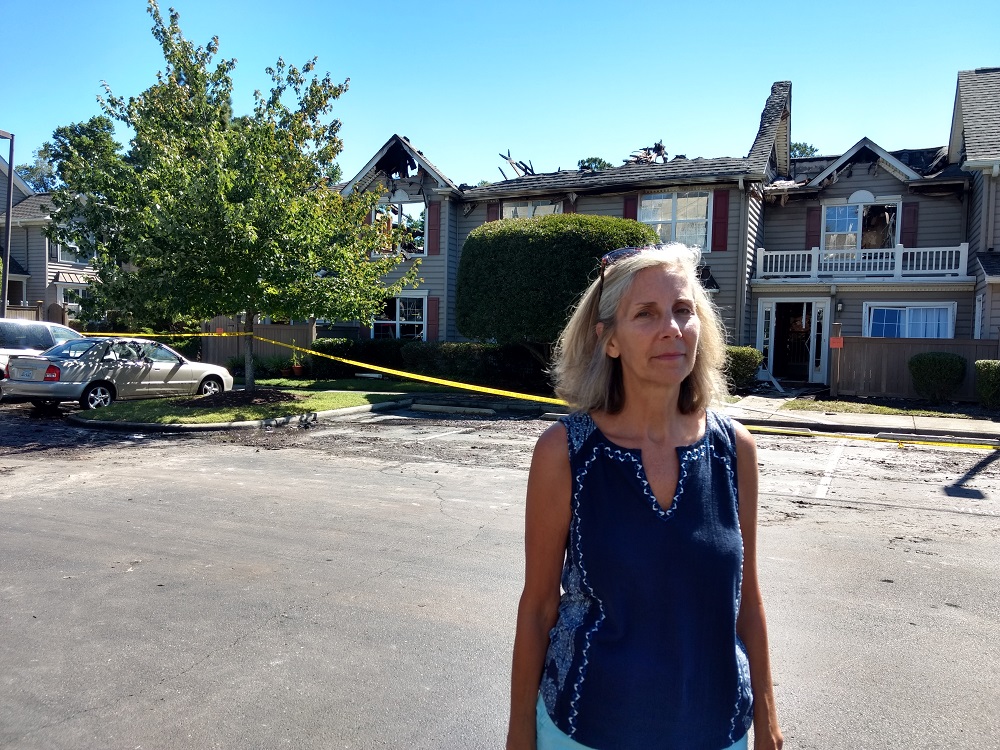 Jeanette Weaver lost nearly everything except her life when a helicopter crashed into her Bristol Commons apartment Sunday afternoon. (WYDaily/Andrew Harris)