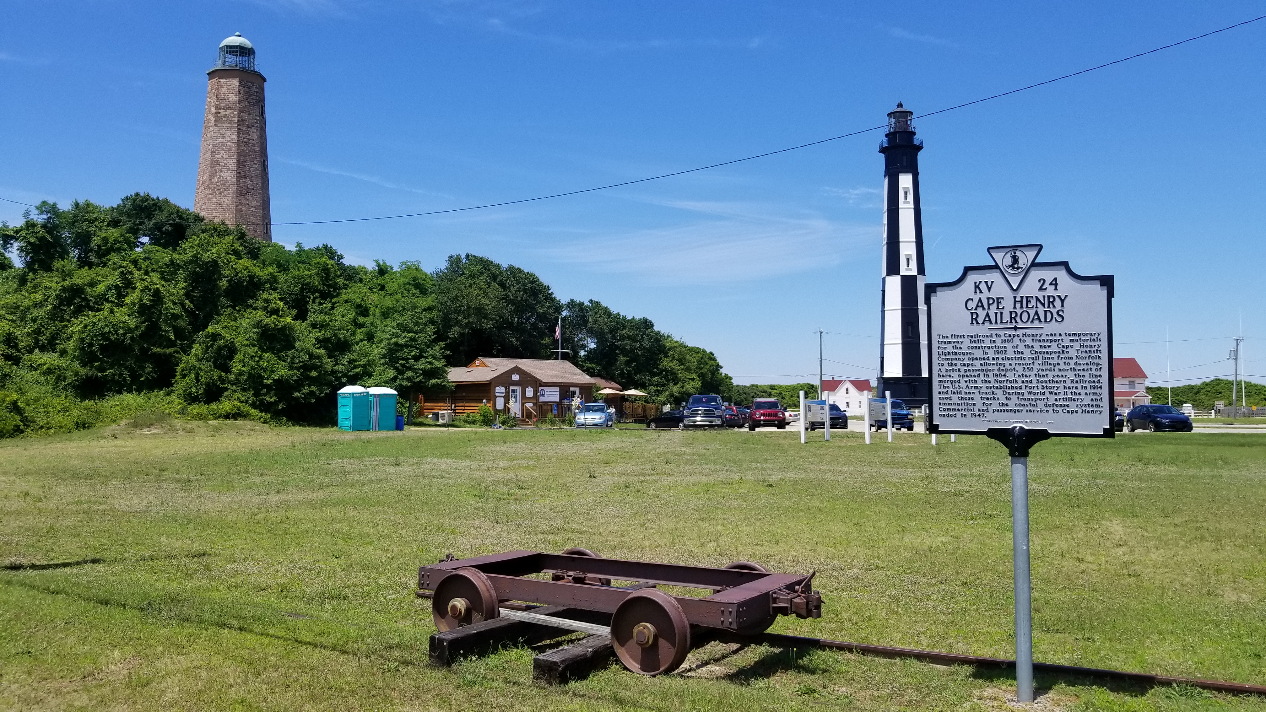 Saturday from 10 a.m. to 5 p.m. is the National Lighthouse Day observance at the old Cape Henry Lighthouse, left, with the "new" lighthouse on the right (Rami Yoakum/Southside Daily)