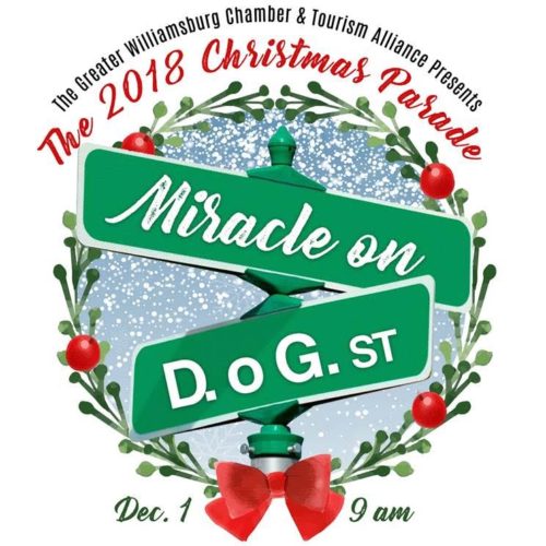The theme of this year's Williamsburg Christmas parade is "Miracle on Dog Street." (WYDaily photo/Courtesy Greater Williamsburg Chamber & Tourism Alliance)