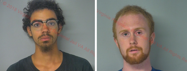Alec Monteiro and Christopher Madeira. No mugshot for Austin Madeira is available on the Virginia Peninsula Regional Jail website. (WYDaily/Courtesy VPRJ)