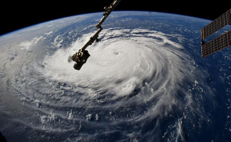 Hurricane Florence as seen from the International Space Station on Monday, Sept. 10, 2018. (WYDaily photo/Courtesy NASA)