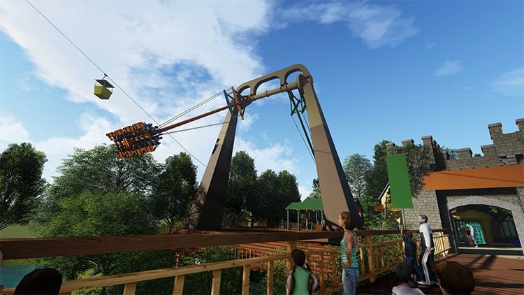 A rendition of what Finnegan's Flyer will look like once it's constructed. (WYDaily/ Courtesy SeaWorld Parks & Entertainment)