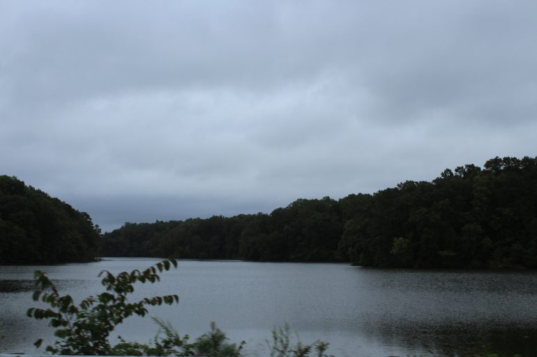 The Skiffes Creek Reservoir can be seen from Route 60 near the James City County-Newport News line. (WYDaily/Sarah Fearing)