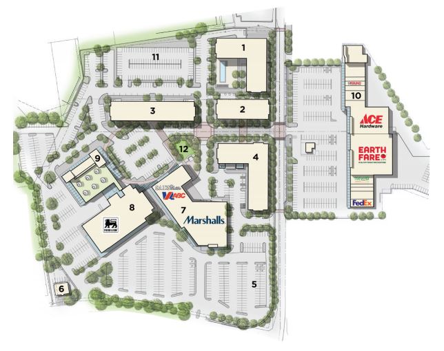 Midtown Row site plans. (WYDaily/ Courtesy Broad Street Realty)