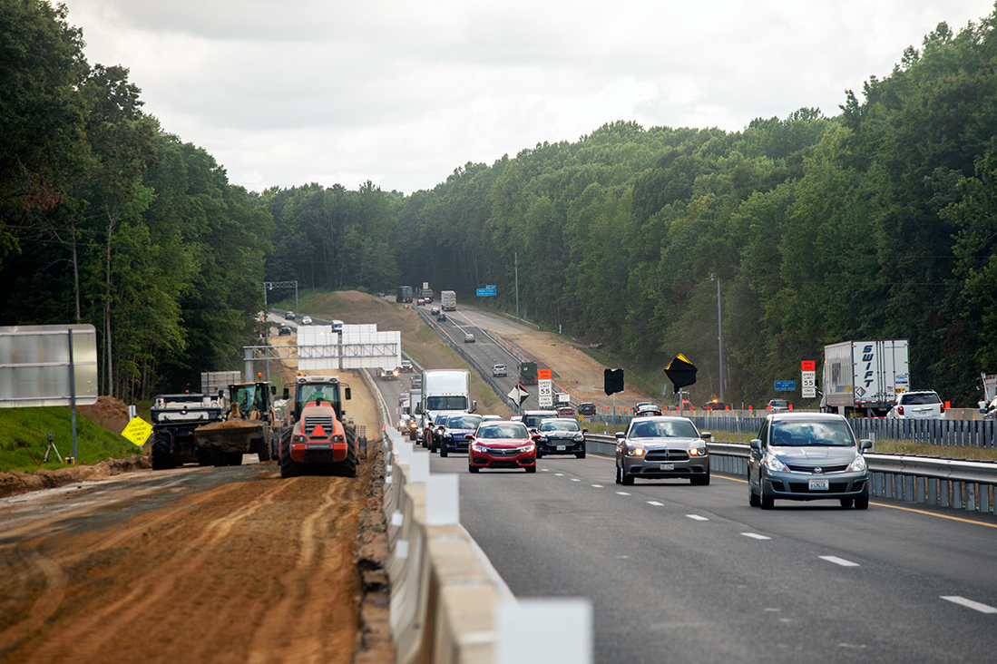 Work is continuing on the widening of Interstate 64 in the Historic Triangle. (WYDaily photo/courtesy VDOT)
