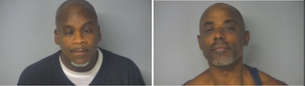 Dean Patrick Newman, 48, and Wallace Curry Jr., 55, were arrested for attempting to steal a television from a Walmart in York County on Sept. 12. (WYDaily/Courtesy VPRJ)